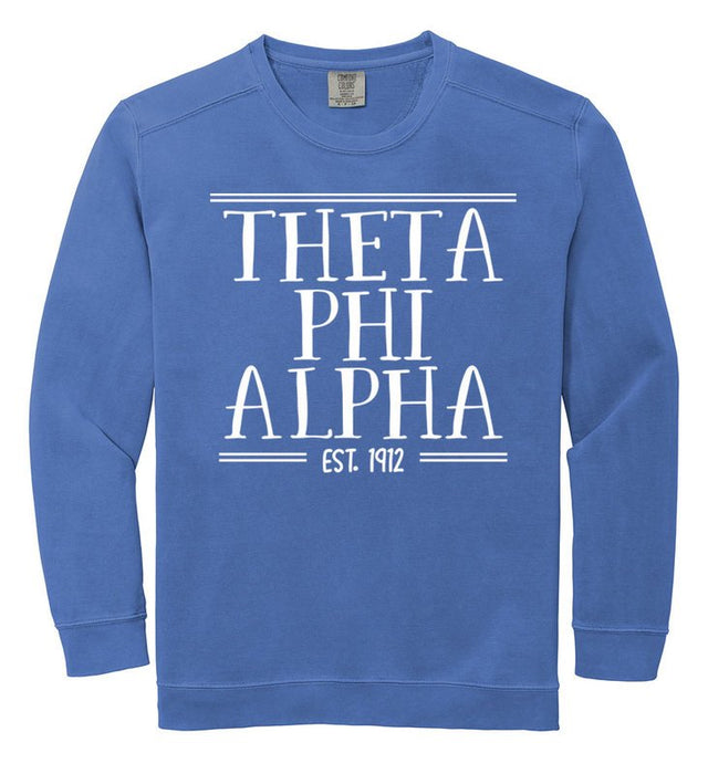 Theta Phi Alpha Comfort Colors Custom Sorority Sweatshirt