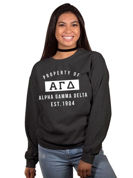 Alpha Gamma Delta Property of Crewneck Sweatshirt