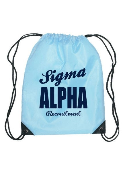 Sigma Alpha Cursive Impact Sports Bag