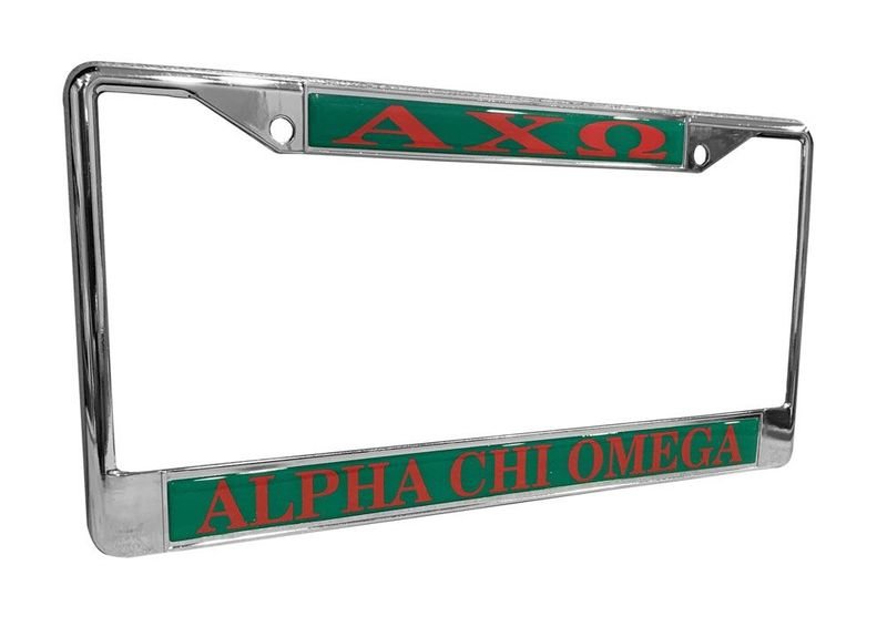 Alpha Chi Omega License Plate Frame