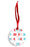 Gamma Phi Beta Red and Blue Arrow Pattern Sunburst Ornament