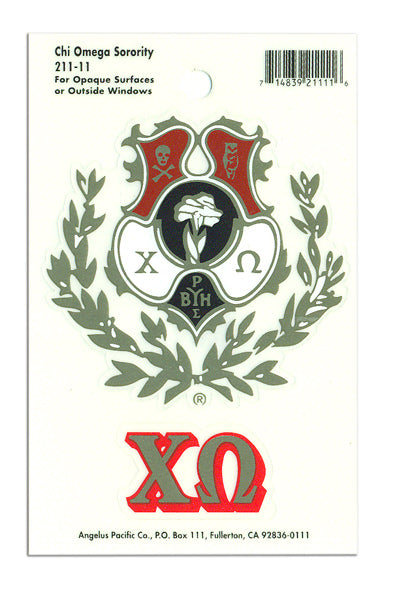 Chi Omega Crest Decal