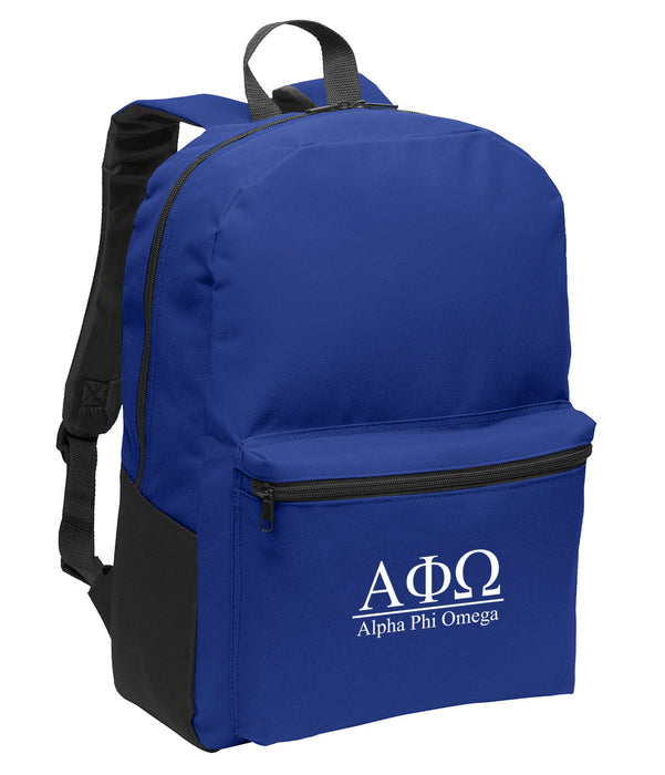 Alpha Phi Omega Collegiate Embroidered Backpack
