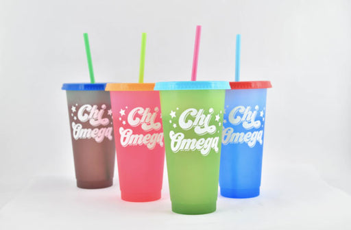 Chi Omega Color Changing Cups (Set of 4)