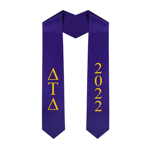 Delta Tau Delta Vertical Grad Stole with Letters & Year