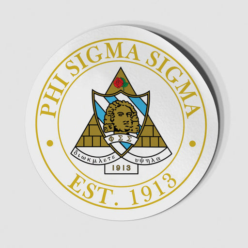 Phi Sigma Sigma Circle Crest Decal