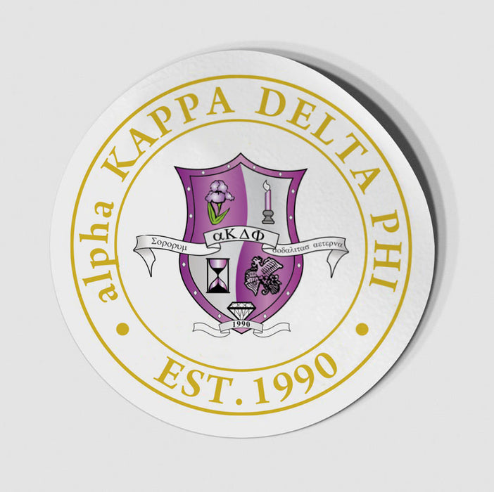Alpha Kappa Delta Phi Circle Crest Decal