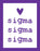Sigma Sigma Sigma Heart Sticker