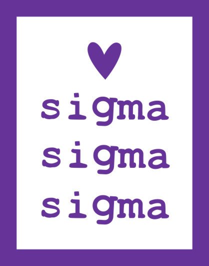Sigma Sigma Sigma Heart Sticker