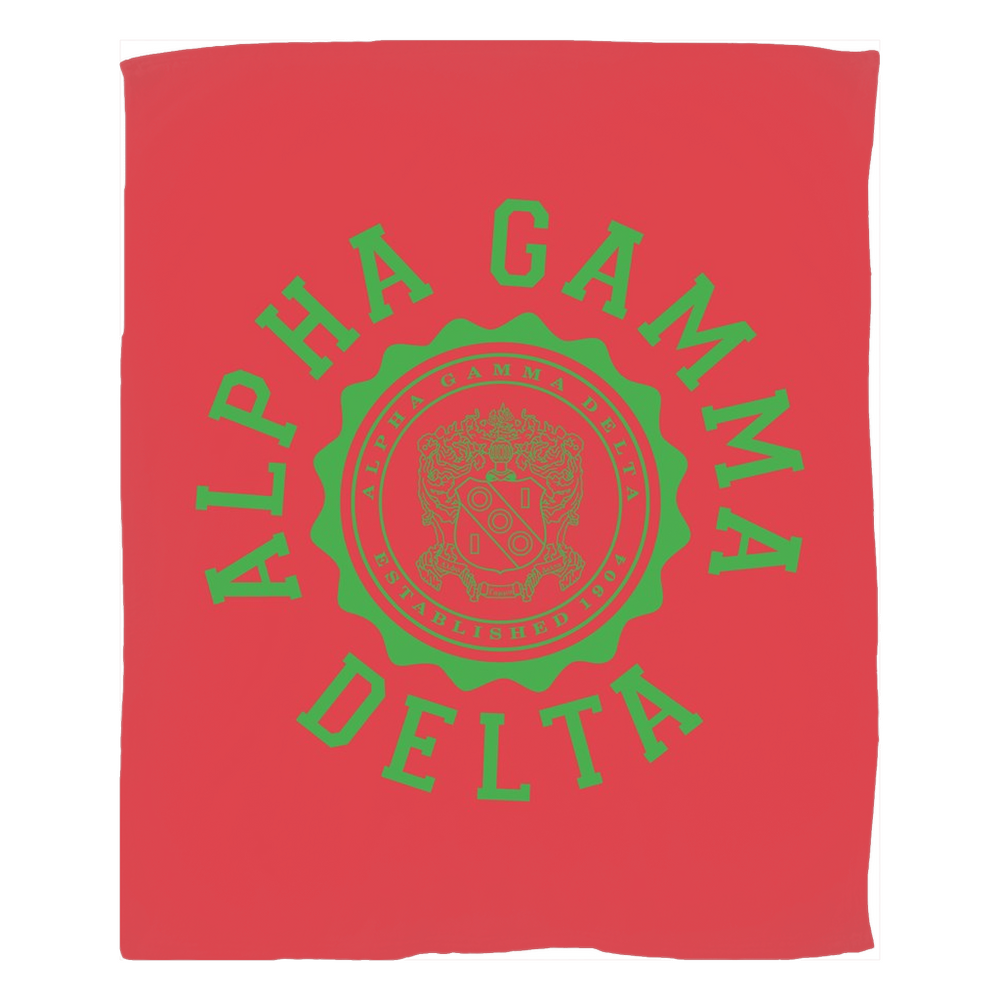 Alpha Gamma Delta Seal Fleece Blankets Alpha Gamma Delta Seal Fleece Blankets