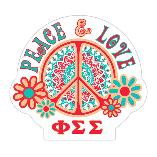 Phi Sigma Sigma Peace Sticker