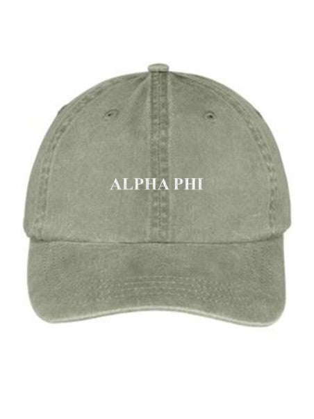 Alpha Phi Embroidered Hat