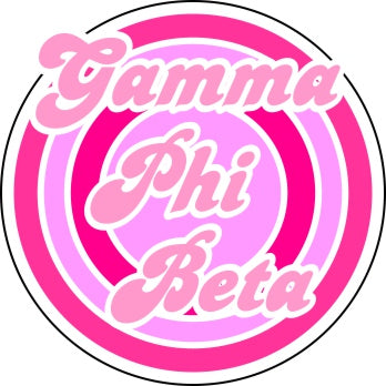 Gamma Phi Beta Funky Circle Sticker