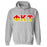 Phi Kappa Tau Two Toned Lettered Hooded Sweatshirt