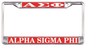 Alpha Sigma Phi License Plate Frame