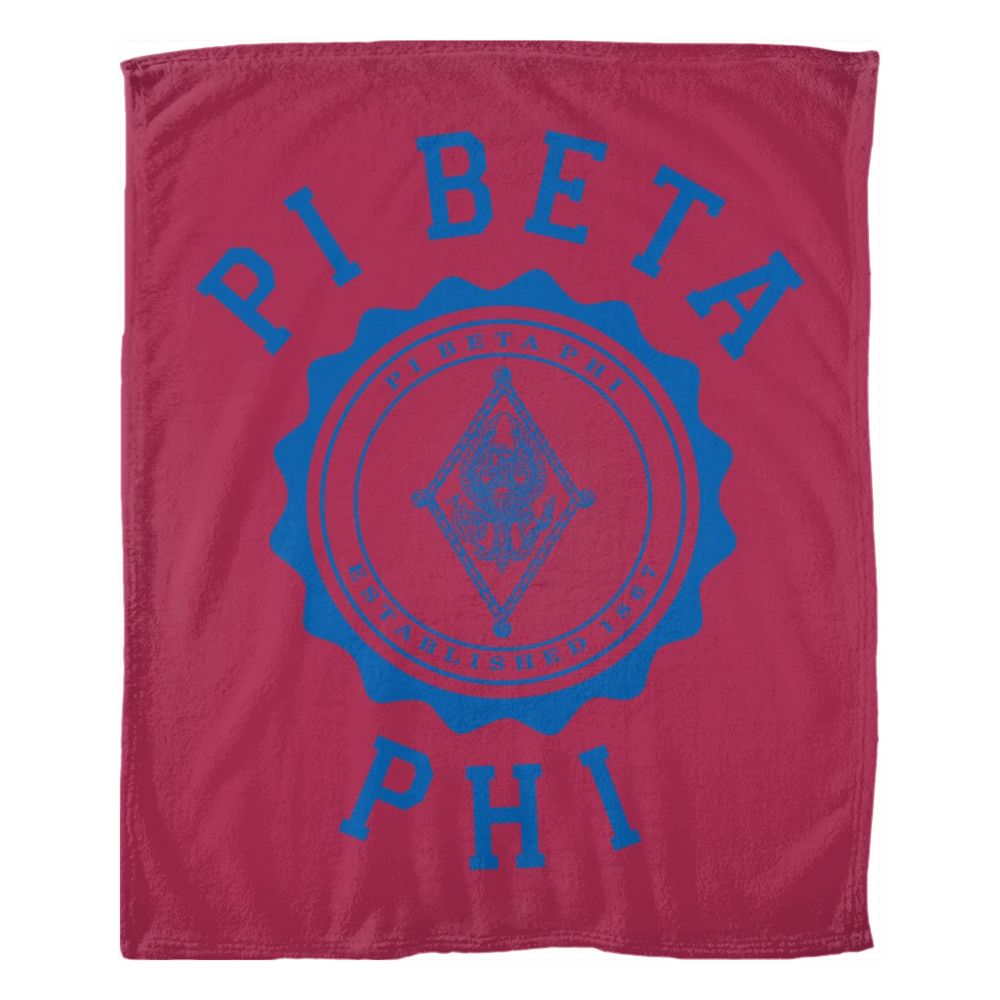 Pi Beta Phi Seal Fleece Blankets Pi Beta Phi Seal Fleece Blankets