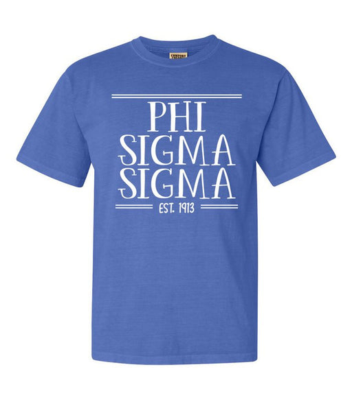 Phi Sigma Sigma Custom Comfort Colors Crewneck T-Shirt