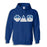 Phi Delta Theta Two Toned Lettered Hooded Sweatshirt