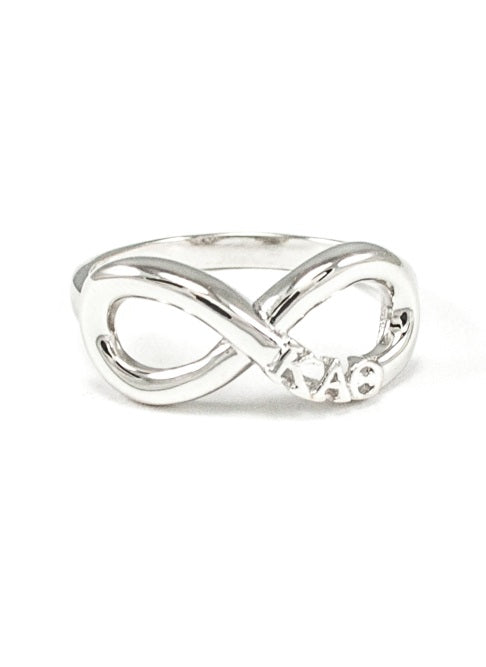 Kappa Alpha Theta Sterling Silver Infinity Ring