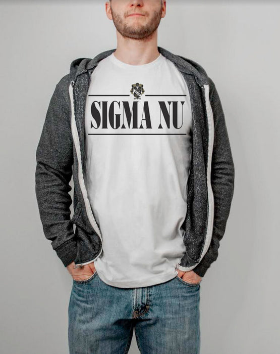 Sigma Nu Double Bar Crest T-Shirt