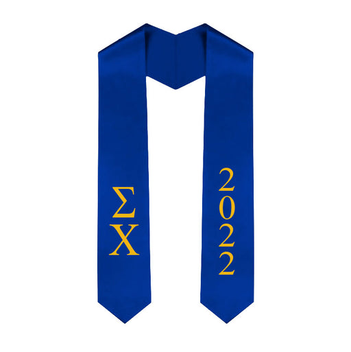 Sigma Chi Vertical Grad Stole with Letters & Year