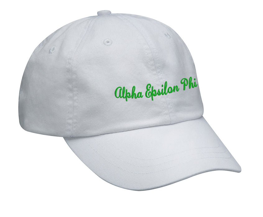 Alpha Epsilon Phi Cursive Embroidered Hat