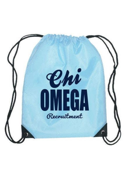 Chi Omega Cursive Impact Sports Bag