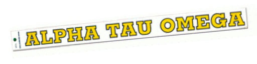 Alpha Tau Omega Back Of The Window Long Sticker