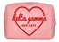 Delta Gamma Pink w/Red Heart Makeup Bag