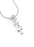 Sigma Delta Tau Sterling Silver Lavaliere Pendant with Clear Swarovski Crystal