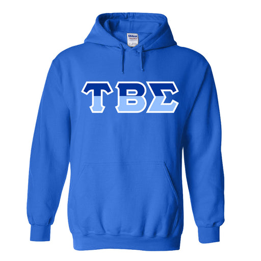 Two Toned Lettered Hooded Sweatshirt