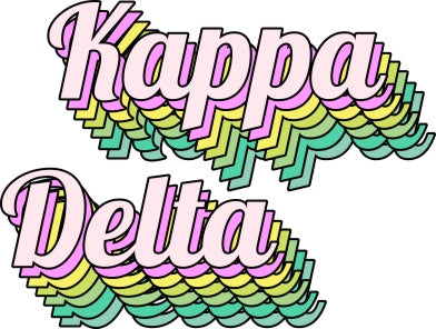 Kappa Delta Greek Stacked Sticker