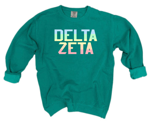 Delta Zeta Comfort Colors Pastel Sorority Sweatshirt