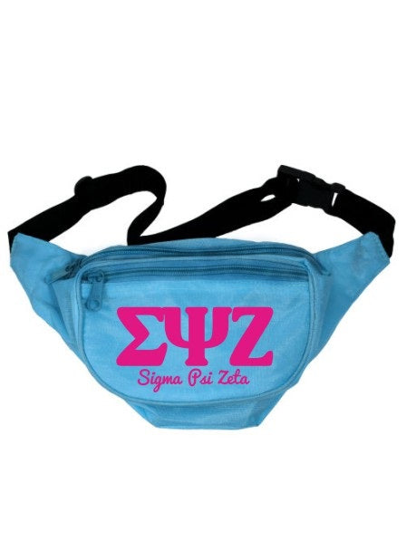 Sigma Psi Zeta Letters Layered Fanny Pack