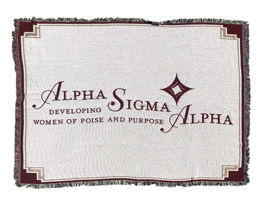 Alpha Sigma Alpha Afghan Blanket Throw