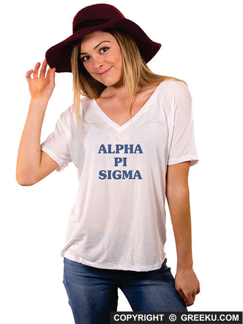 Alpha Pi Sigma Vintage Flowy V-Neck