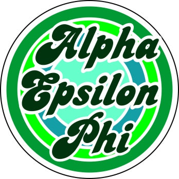Alpha Epsilon Phi Funky Circle Sticker