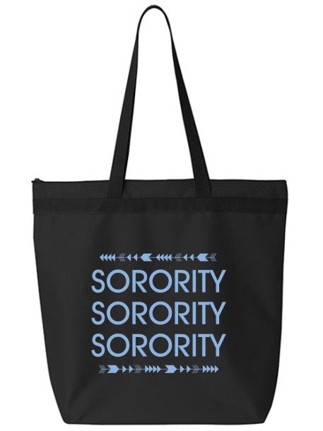 Sorority Arrow Top Bottom Tote Bag