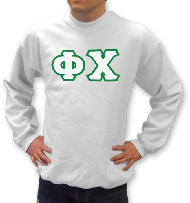 Phi Chi Classic Colors Sewn-On Letter Crewneck
