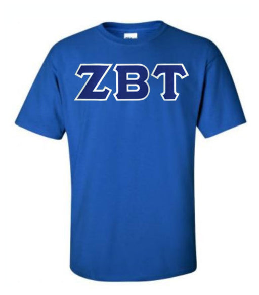 Zeta Beta Tau Lettered T Shirt