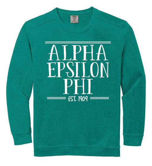 Alpha Epsilon Phi Comfort Colors Custom Sorority Sweatshirt