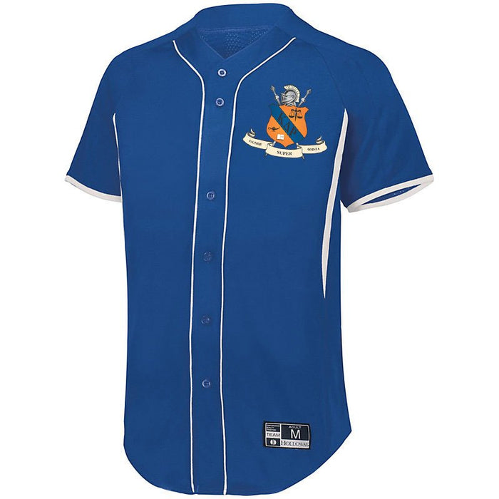Kappa Delta Rho 7 Full Button Baseball Jersey