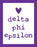 Delta Phi Epsilon Heart Sticker