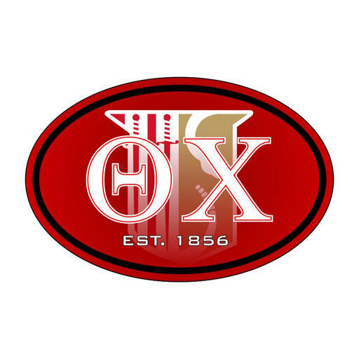 Theta Chi Color Oval Decal