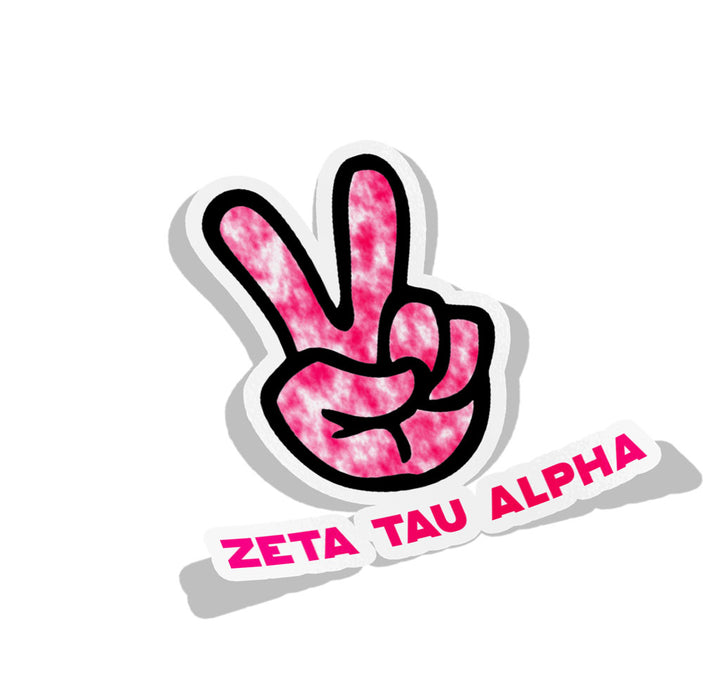 Zeta Tau Alpha Peace Sorority Decal