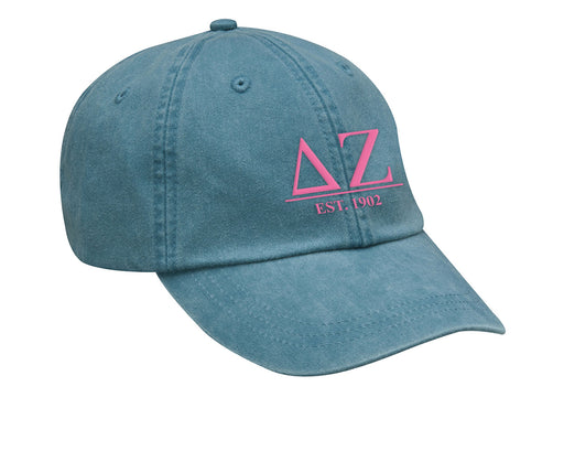 Delta Zeta Letters Year Embroidered Hat