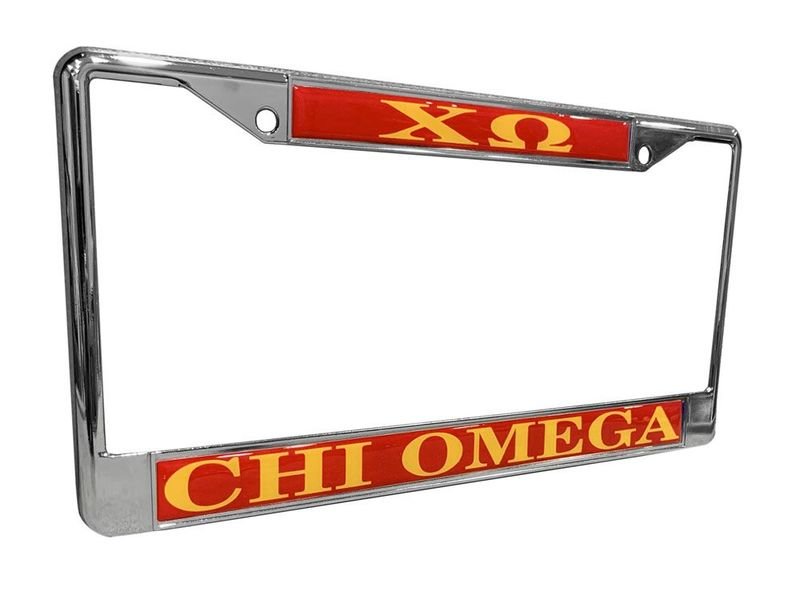 Chi Omega License Plate Frame