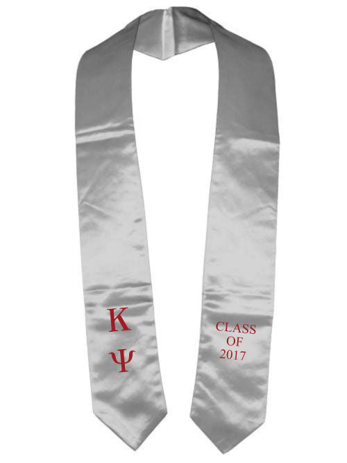 Kappa Psi Classic Colors Embroidered Grad Stole