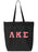 Lambda Kappa Sigma Large Zippered Tote Bag with Sewn-On Letters
