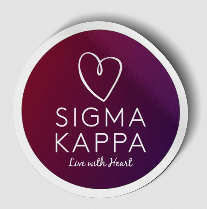Sigma Kappa Logo Circle Sticker